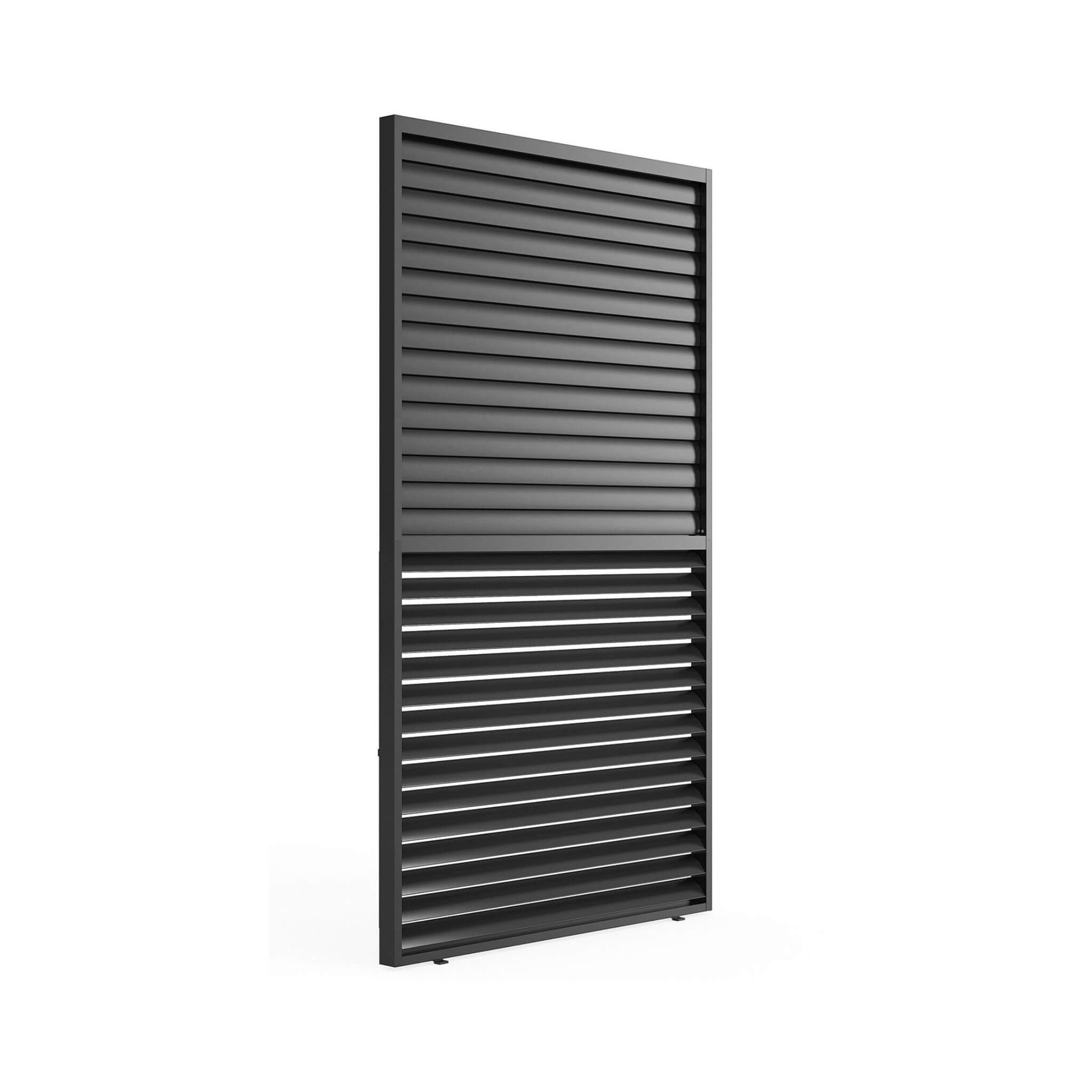 [04X07FT] Alora Premium Adjustable Aluminum Louvered Pergola With Side Wall Panel (SAK25458)