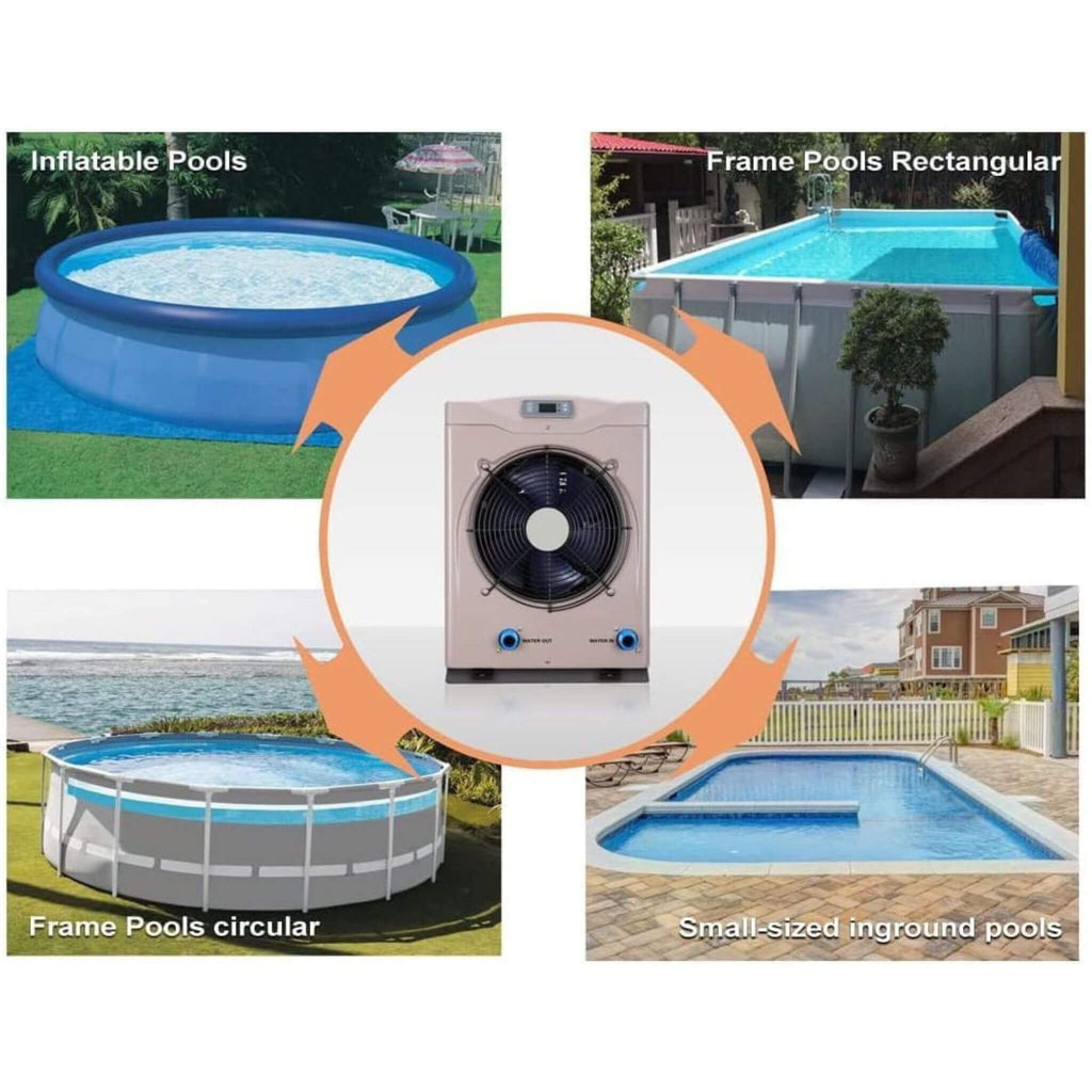 21-Inch Heavy-Duty Electric Home Above And Inground Swimming Pool Heater Pump, 5000 Gallons (SAK94751)