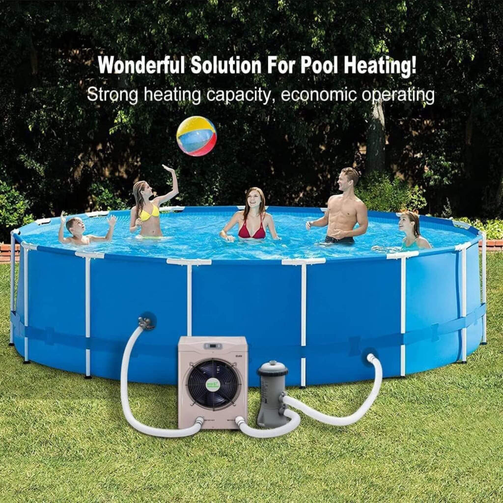 21-Inch Heavy-Duty Electric Home Above And Inground Swimming Pool Heater Pump, 5000 Gallons (SAK94751)