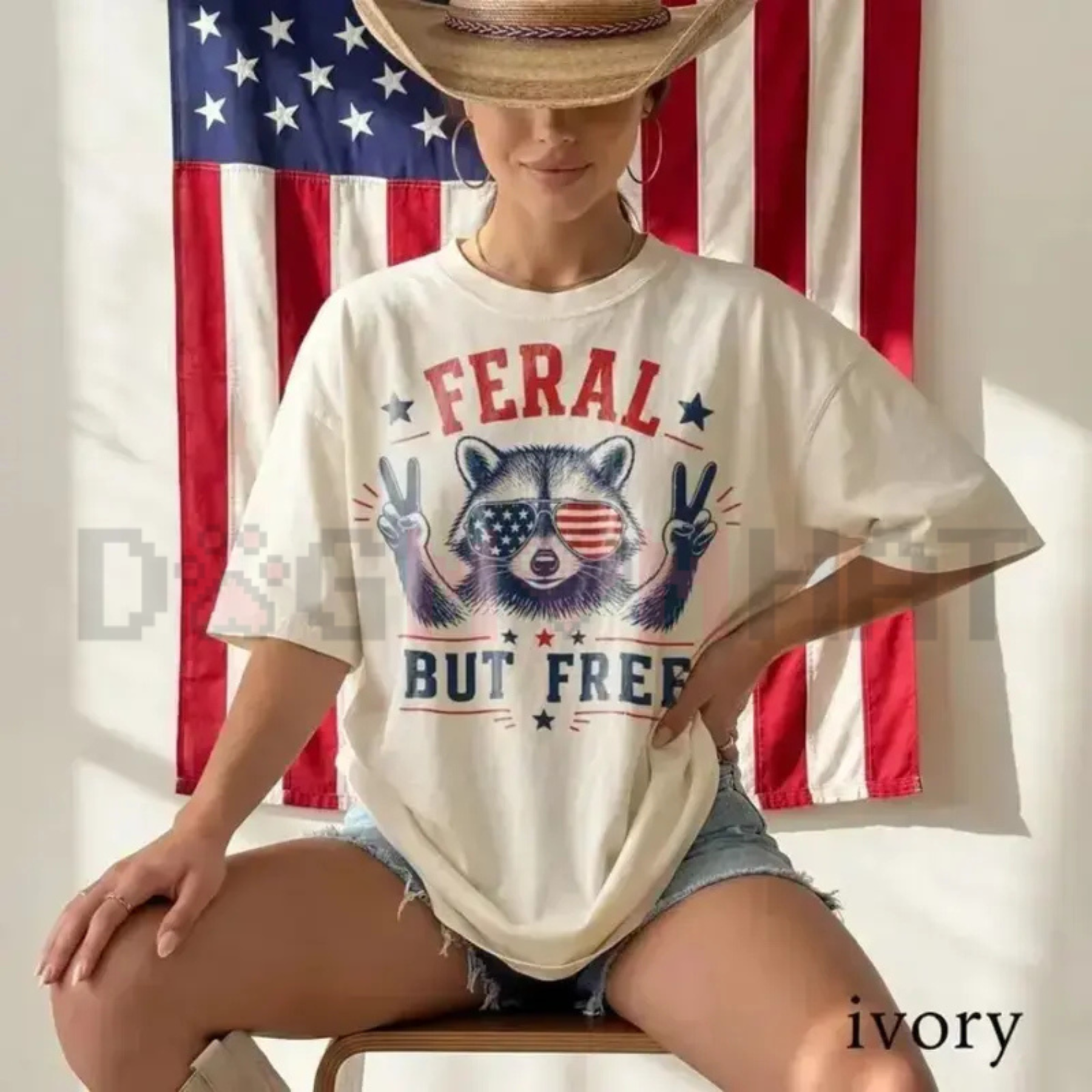 Comfort Colors USA 250th Birthday "Freedom Raccoon" T-Shirt