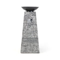 48-Inch Large Outdoor Propane Fire Bowl Column With Cover & Lava Rocks (SAK70938)