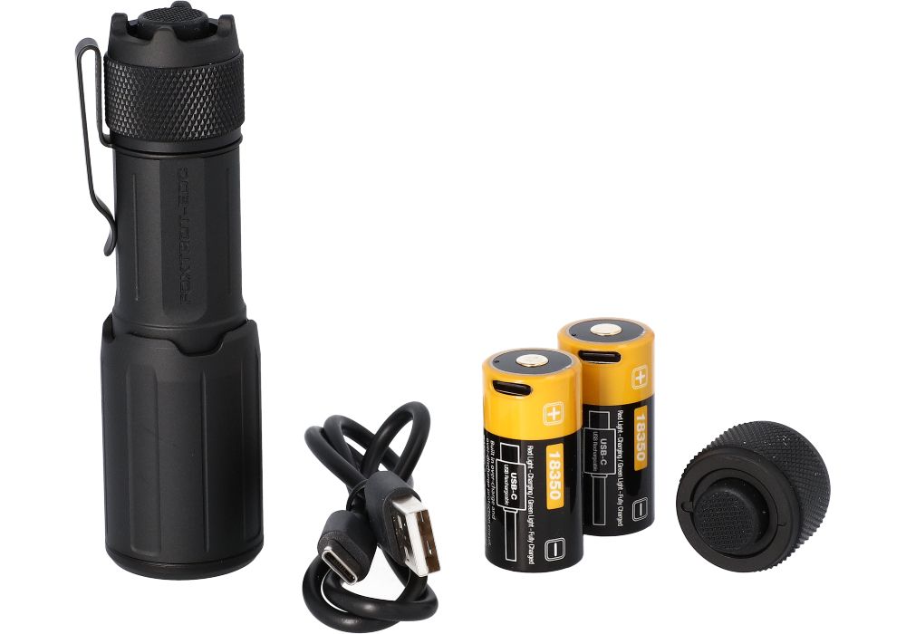 Foxtrot EDC Compact | Blinding 1350-Lumen Handheld Torch | Rechargeable & Waterproof
