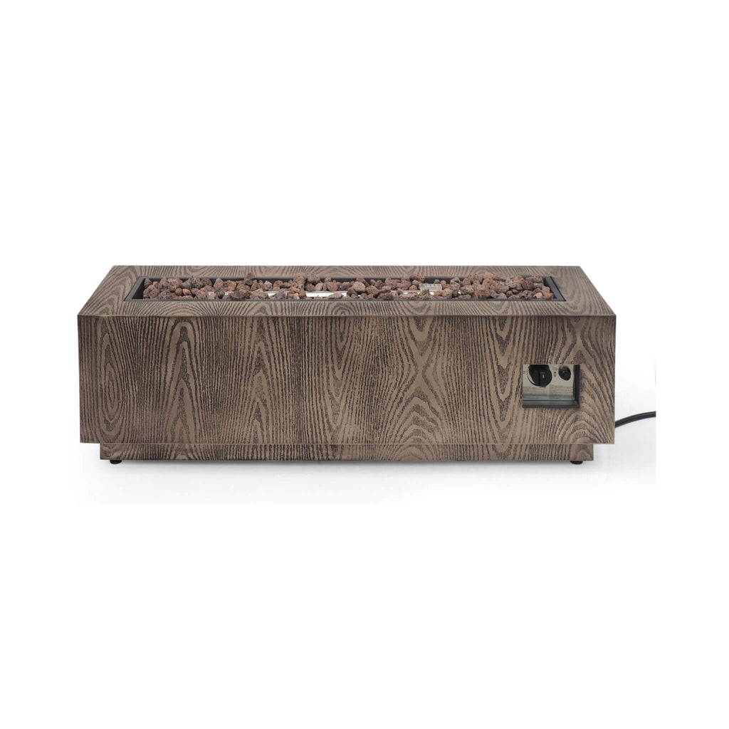 Alora 48-Inch Modern 50K BTU Outdoor Rectangular Propane Gas Fire Pit With Lava Rocks (SAK82521)