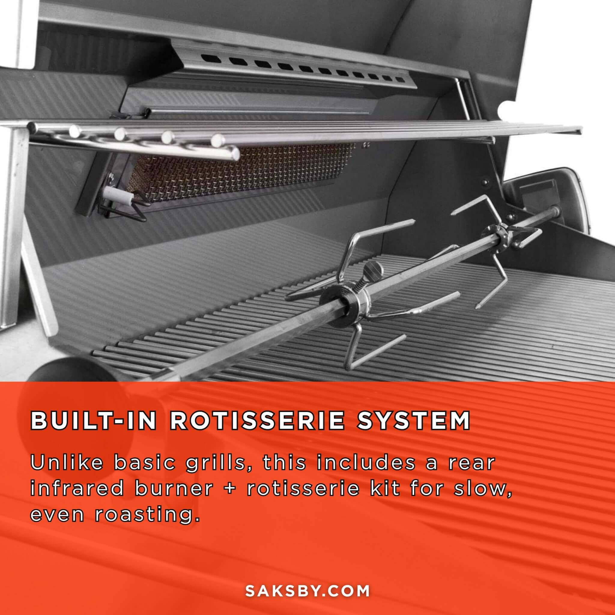 American Outdoor Grill 30NBL L-Series 3-Burner Built-In Natural Gas Grill W/ Rotisserie Kit, 30" [30NBL] (SAK57636)