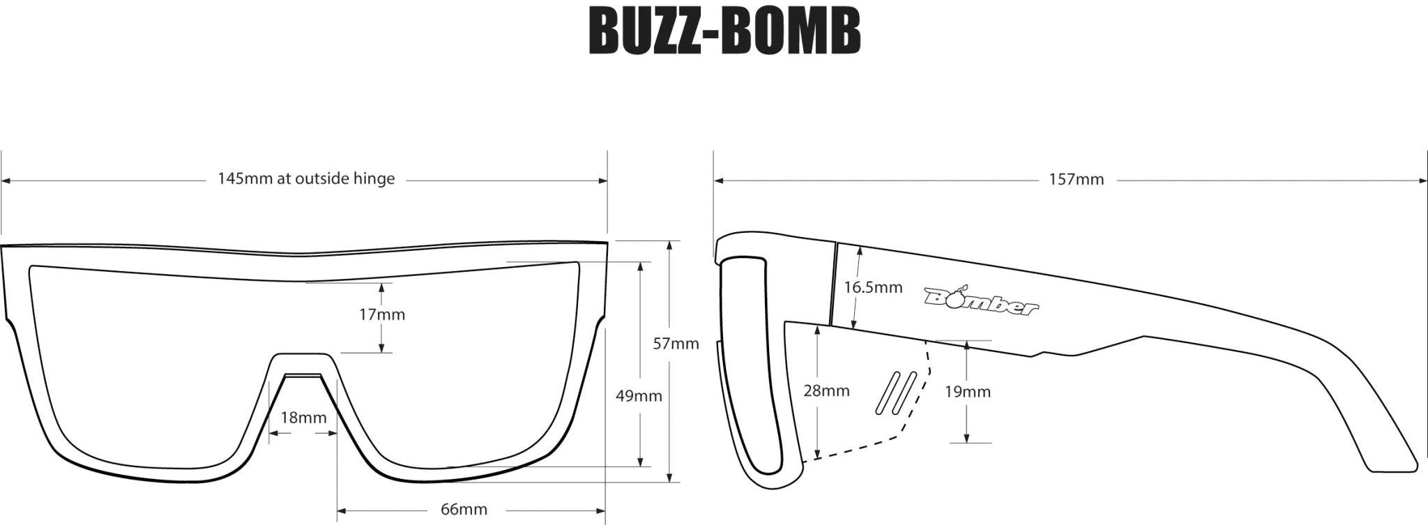 BUZZ Bomb Safety - Fire Red Mirror