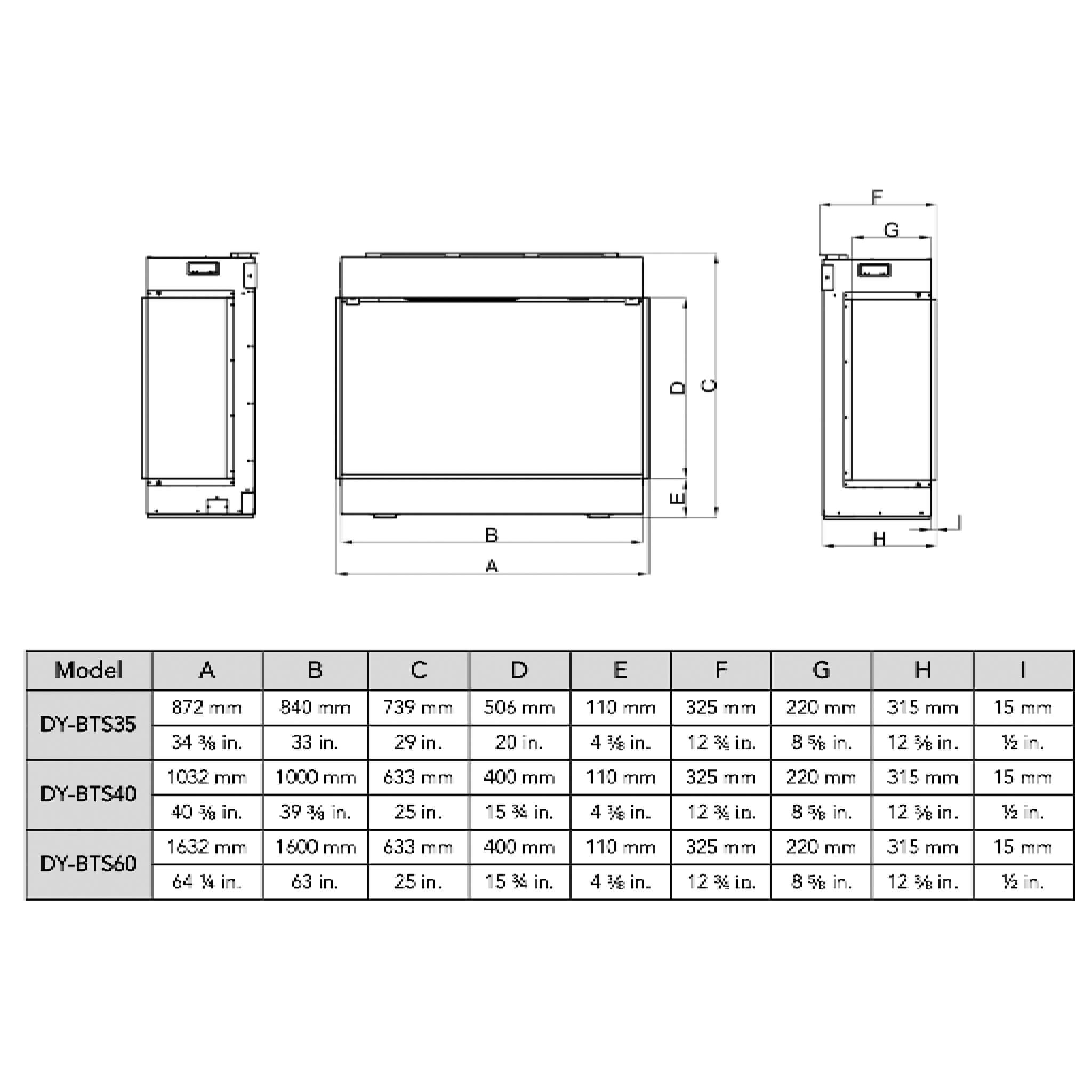 Dynasty Melody 35-Inch Multi-Sided Smart Electric Fireplace With Auto Shut Off [DY-BTS35] (SAK87490)