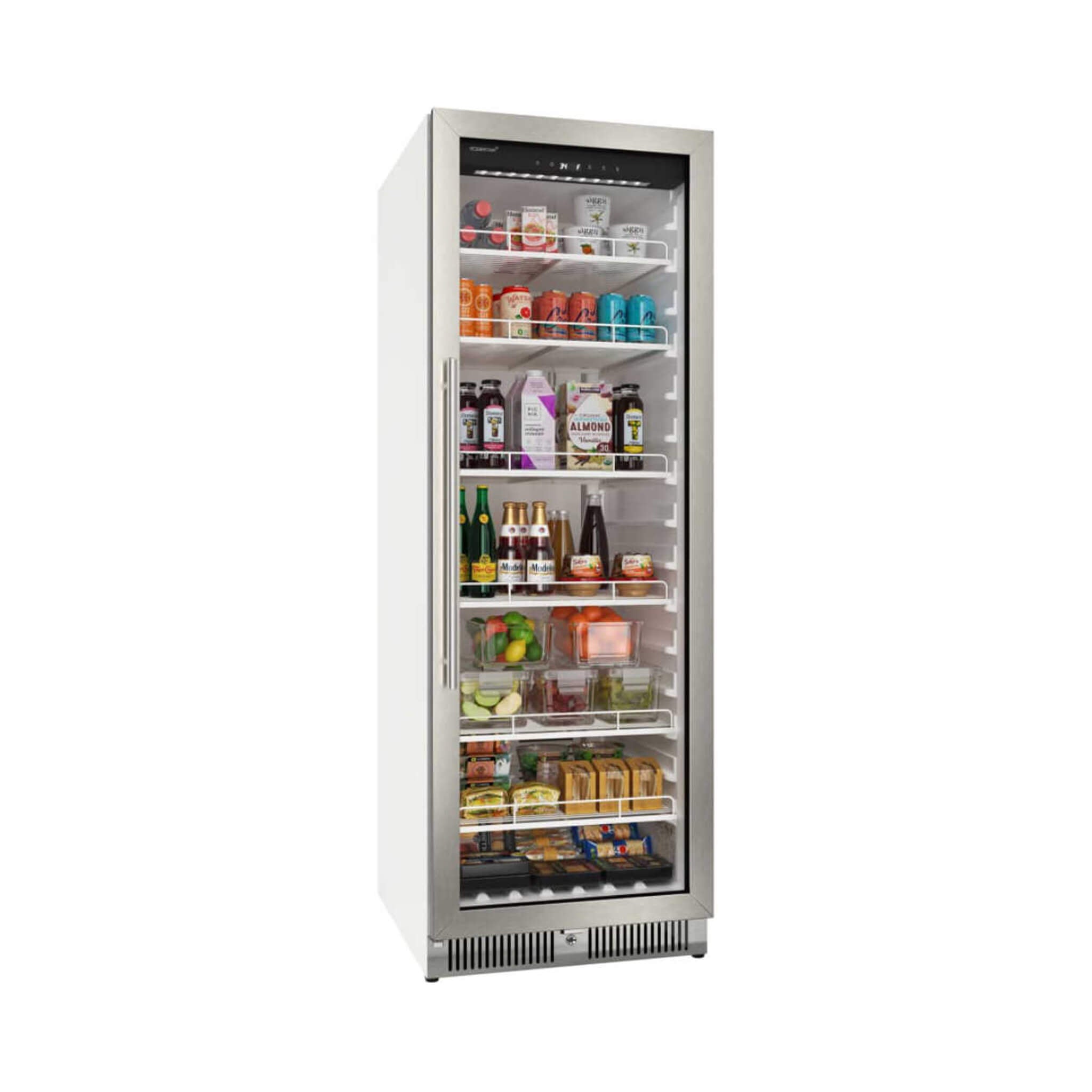 Edgestar 24-Inch 13.7 Cubic Feet Commercial Beverage Merchandiser With Temperature Alarm And Reversible Door [VBM131SS] (SAK62395)