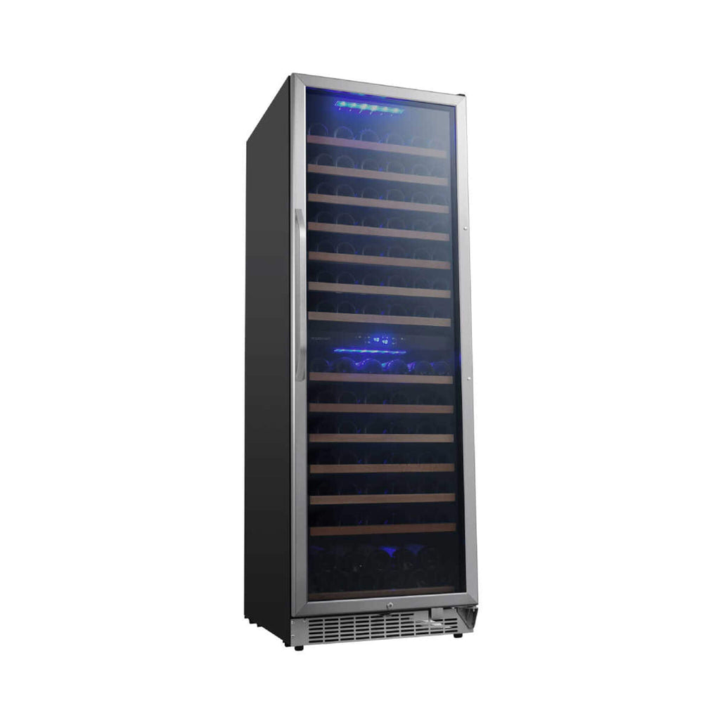 Edgestar 24-Inch 141 Bottle Capacity Freestanding Dual Zone Wine Cooler With Interior Lighting [CWR1552DZ] (SAK49245)