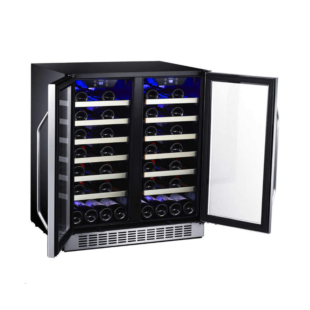 Edgestar 30-Inch Wide 56 Bottle Capacity Built-In French Door Wine Cooler With Door Locks [CWR5631FD] (SAK56381)