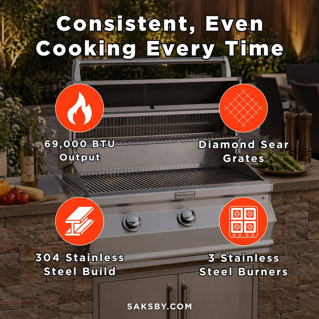 Fire Magic Choice Multi-User Built-In Grill With Analog Thermometer, 36" [CM650I-RT1N/P] (SAK15978)