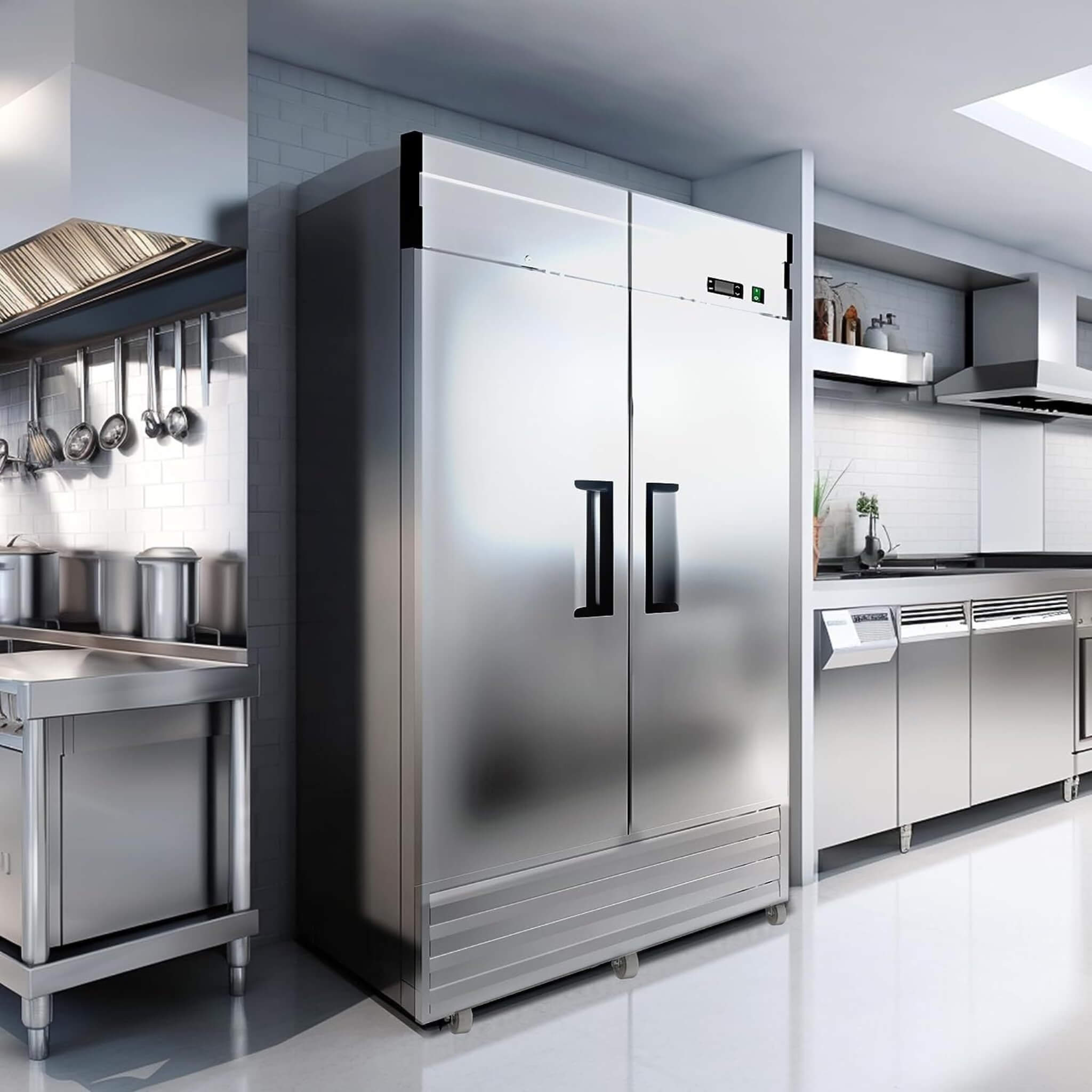 Heavy-Duty 54-Inch 2-Door Stainless Steel Commercial Freezer With OmniSmart Temperature Control (SAK91765)