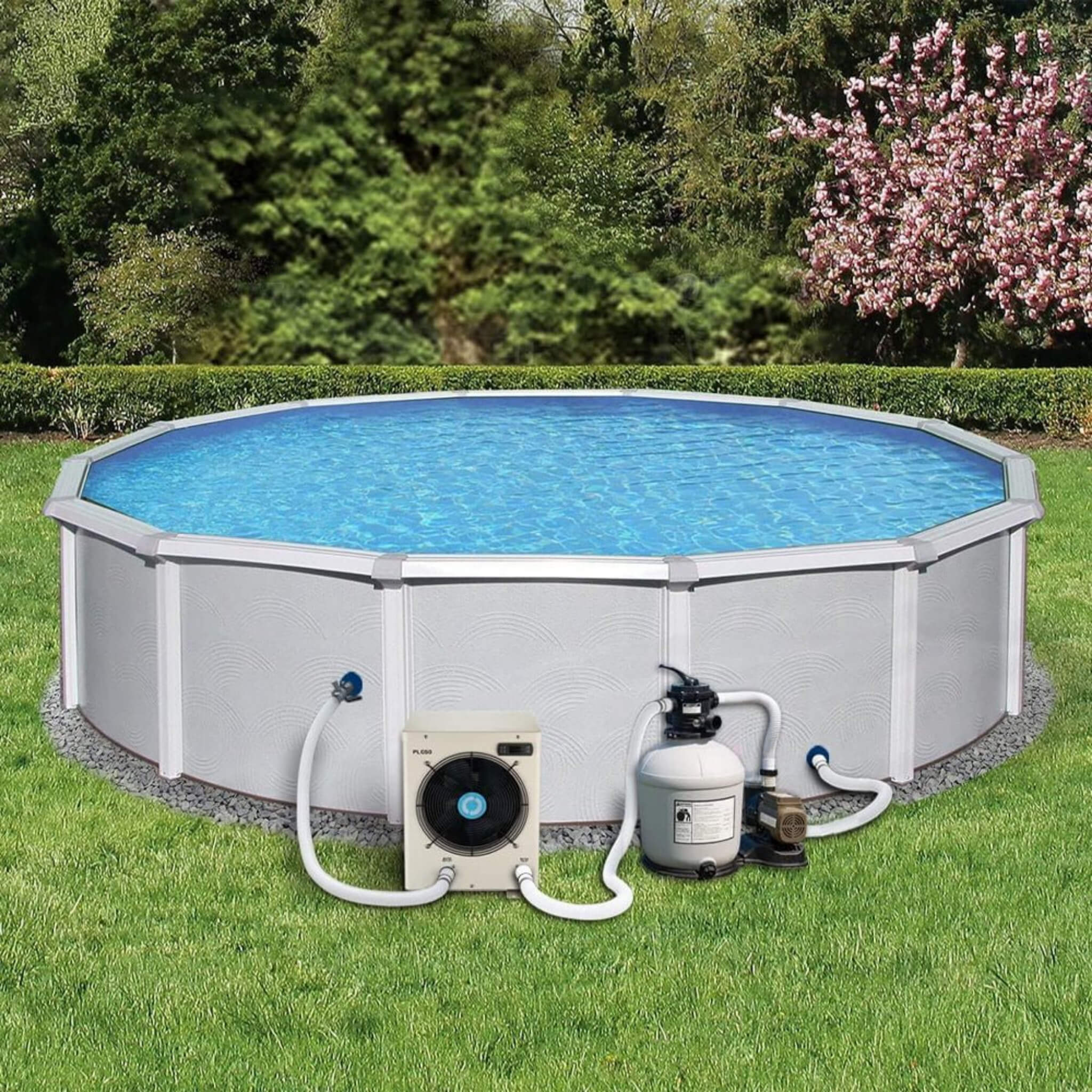 High-Output Electric Swimming Pool Heater Pump For Above And Inground Pools, 4000 Gallons (SAK51482)