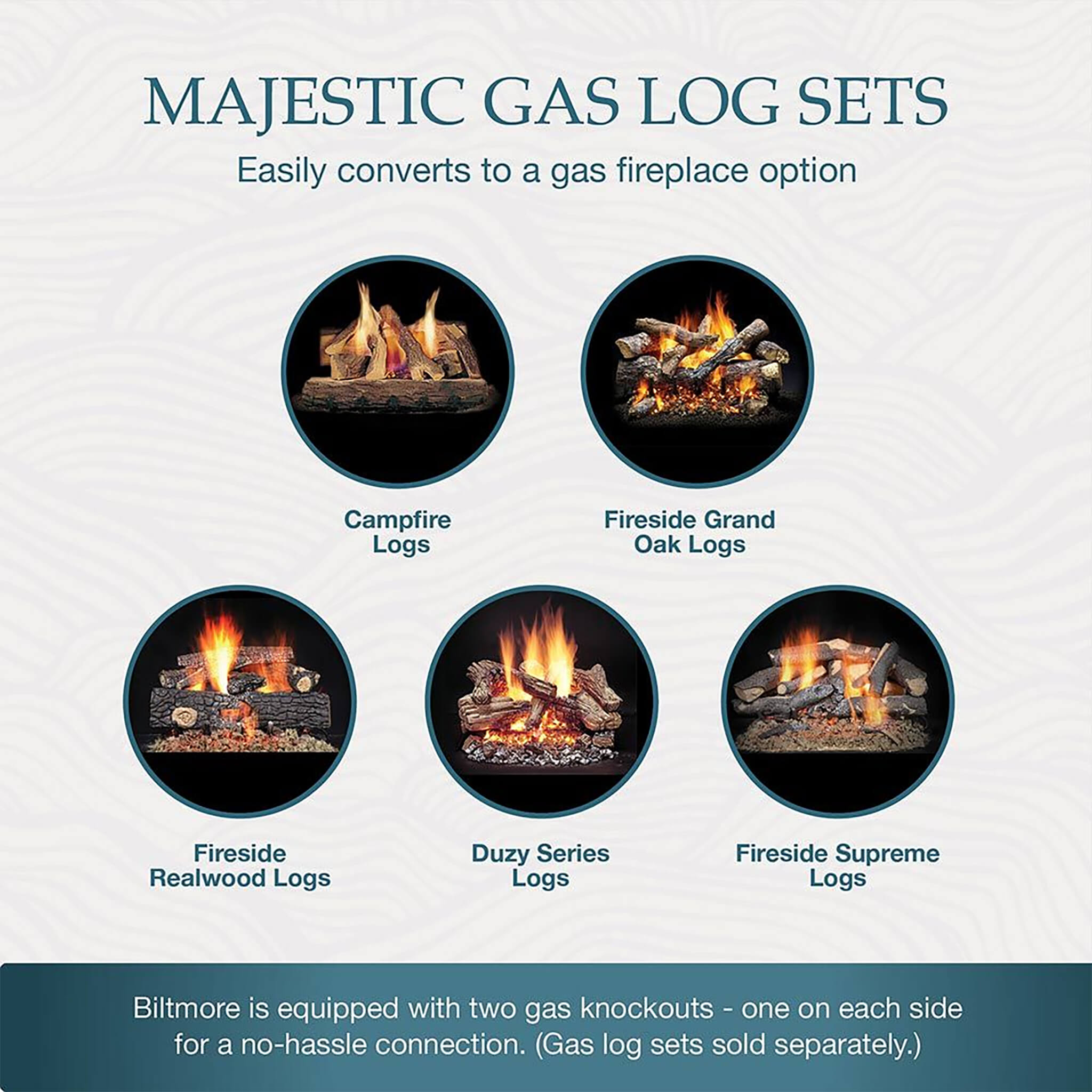 Majestic Biltmore 36-Inch Herringbone Pattern Open Wood-Burning Fireplace [SB60HB] (SAK62147)
