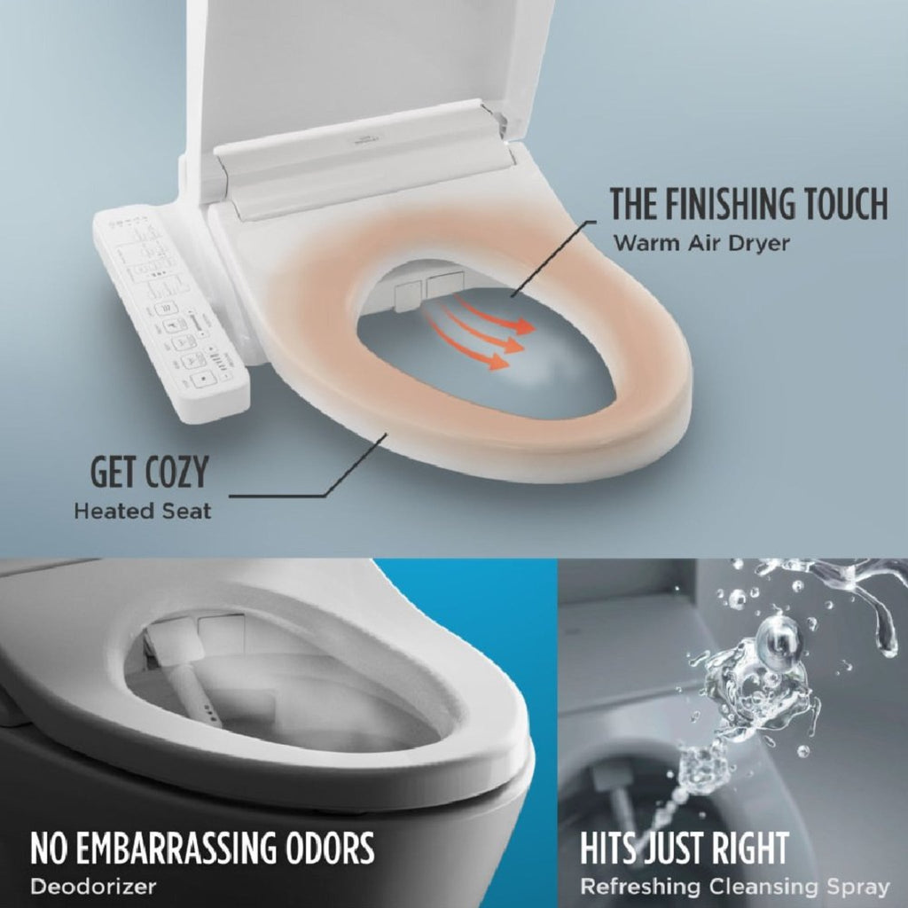 [MW7763074CEG#01] TOTO Drake 1.28 GPF Two Piece Elongated With Left Hand Lever And Washlet C2 Bidet Seat (SAK87823)