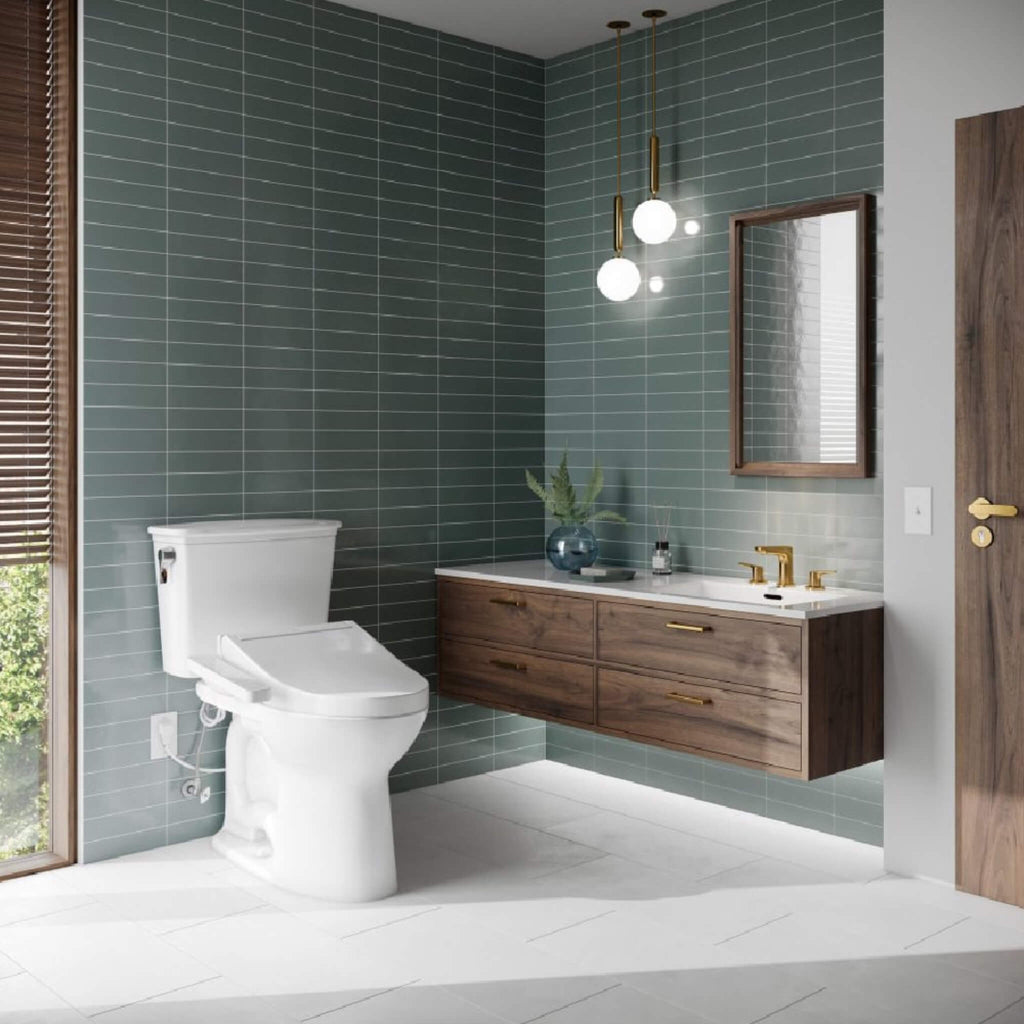 [MW7863074CEFG.10#01] TOTO Drake Washlet C2 With 1.28 GPF Universal Height Bidet Toilet (SAK70451)