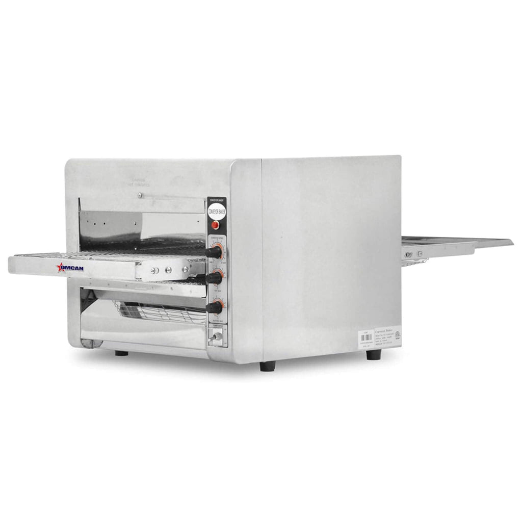 Omcan Premium Commercial Stainless Steel Conveyor Restaurant Countertop Pizza Baking Oven, 3600W (SAK48164)