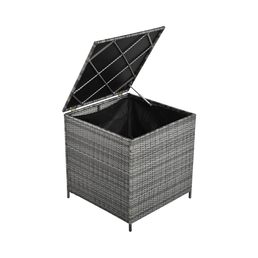 Alora Outdoor 6-Piece All-Weather PE Rattan Sofa Set With Adjustable Seat, Storage Box, Removable Covers, And Tempered Glass Table Top (SAK37221)