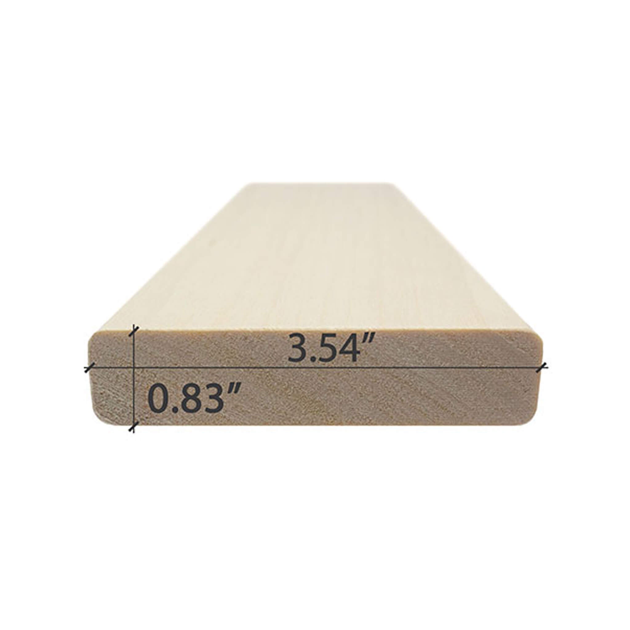 Prosaunas Aspen 1X4 S4SEE SHP Sauna Bench Wood With Smooth 4 Sides Eased Edges [Untreated] (SAK67392)