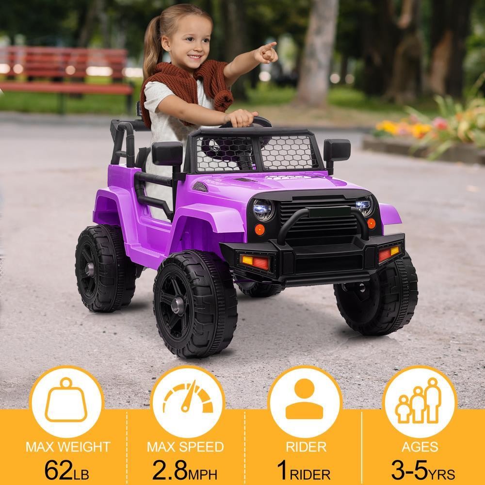 12V Battery-Powered Ride-On Truck for Kids with Parent Remote Control and Safety Seat Belts